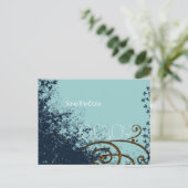 Sla de datum op - Bladwervels - Aankondigingskaart (Staand voorkant)