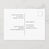 Sla de datum op boda de oro uitnodiging briefkaart (Achterkant)