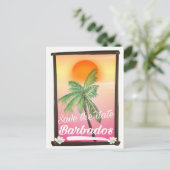 Sla de datum op -  briefkaart Barbados (Staand voorkant)