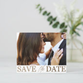 Sla de datum op Budget Faux Gold Metallic (Staand voorkant)