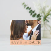 Sla de datum op Budget Faux Gold & Peach (Staand voorkant)