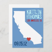 Sla de datum op -  - Californië Save The Date (Voorkant / Achterkant)