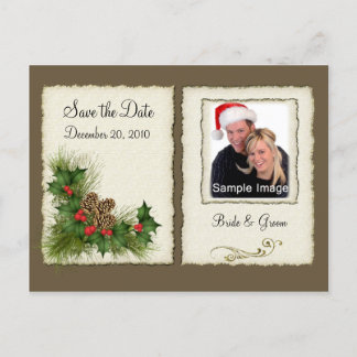 Sla de datum op - Christmas Photo Briefkaart