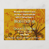 Sla de datum op - de boomstammen - aankondigingskaart (Achterkant)