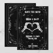 Sla de datum op De Liefde Tarotkaart Save The Date (Voorkant / Achterkant)