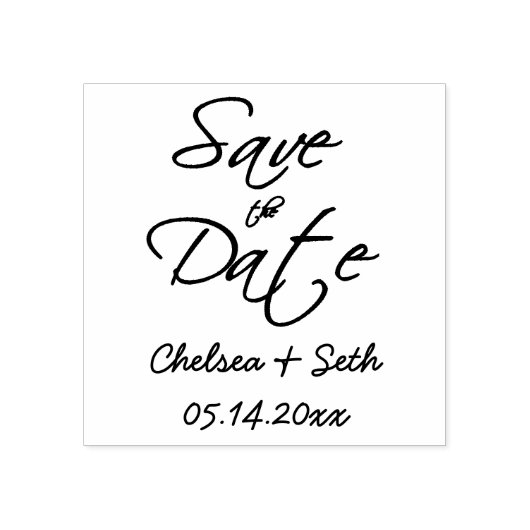 Sla de datum op - doe-het-zelftekst 	rubberstempel (Afrduk)