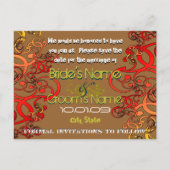 Sla de datum op - Draai beklemd Aankondigingskaart (Achterkant)