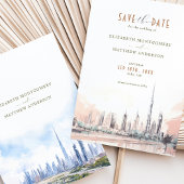 Sla de datum op Dubai, VAE Bestemming Kaart