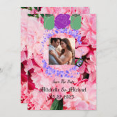 Sla de datum op Een bruiloft uitnodiging om te koe (Voorkant / Achterkant)