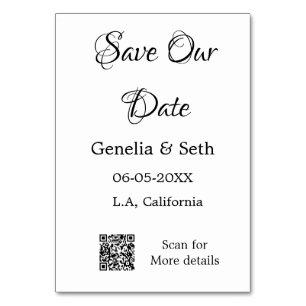 Sla de datum op eenvoudige minimale QR-scan code d Kaart