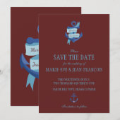 Sla de datum op Elegant Nautisch Anker Save The Date (Voorkant / Achterkant)
