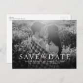 Sla de datum op elegante foto briefkaart (Voorkant / Achterkant)