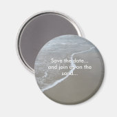 Sla de datum op...en doe mee op het zand... magneet (Voorkant / Achterkant)