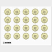 Sla de datum op -  Folie Kijk Ronde Sticker (Vel)