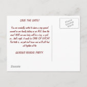 Sla de datum op Gender Reveal Party Aankondigingskaart (Achterkant)