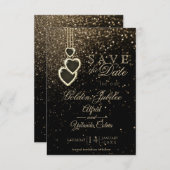 Sla de datum op - Gold Glitter Kaart (Voorkant / Achterkant)