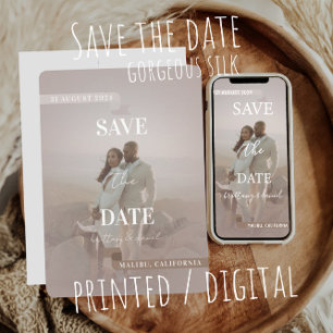 Sla de datum op - gorgeous_silk brown chocolat col kaart