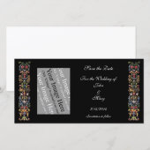 Sla de datum op gotische aangepaste fotokaart sjab save the date (Voorkant / Achterkant)