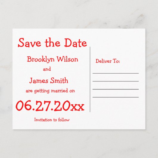 Sla de datum op Grappige Briefkaarten (Achterkant)