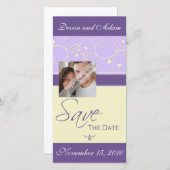 Sla de datum op Hartjes & Krullen Trouwfotokaart Save The Date (Voorkant / Achterkant)