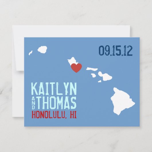 Sla de datum op -  - Hawaii Save The Date (Voorkant)