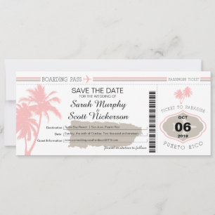 Sla de datum op Instapkaart naar Puerto Rico Save The Date