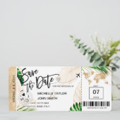 Sla de datum op instapkaart Wereldkaart Strand Uit Kaart (Staand voorkant)