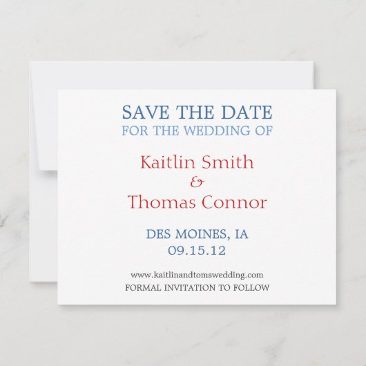 Sla de datum op -  - Iowa Save The Date (Achterkant)