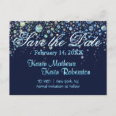 Sla de datum op met Bubble Stars Aankondigingskaart (Voorkant)