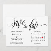 Sla de datum op met de kalenderkaart kaart (Voorkant / Achterkant)