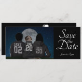 Sla de datum op met hondenfotokaarten save the date (Voorkant / Achterkant)