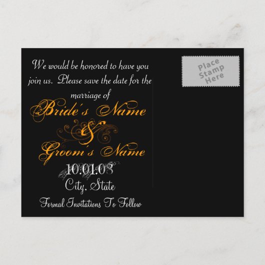 Sla de datum op met je foto's - aankondigingskaart (Achterkant)