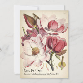 Sla de datum op met magnolia's save the date