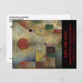 Sla de datum op met "Red Balloon" / Website Aankondigingskaart (Voorkant / Achterkant)