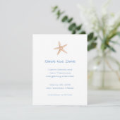 Sla de datum op met Starfish Save The Date (Staand voorkant)