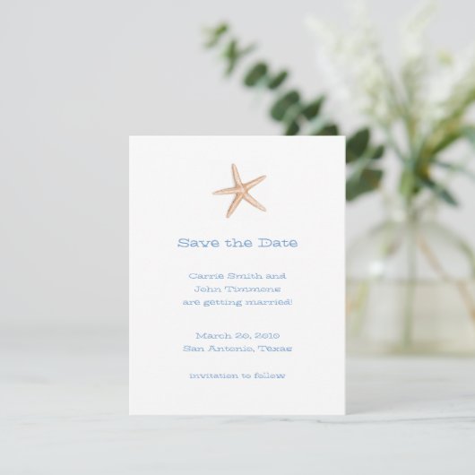 Sla de datum op met Starfish Save The Date (Staand voorkant)