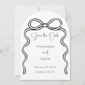 Sla de datum op Modern Bow Arch Wedding Photo Kaart (Voorkant)