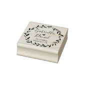 Sla de datum op, Modern Rustiek Leafy Lijst Rubberstempel (Stempel)