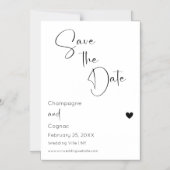 Sla de datum op Modern Script Wedding Magnetische Uitnodiging (Voorkant)