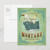 Sla de datum op - Montana kaart met mooie vogels (Voorkant / Achterkant)