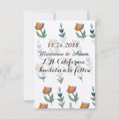 Sla de datum op, Mooie Rozen Kaart (Achterkant)