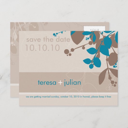 SLA DE DATUM OP:: native 10 Aankondigingskaart (Voorkant / Achterkant)