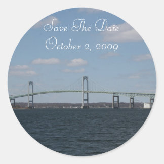 Sla de datum op, NEWPORT, RI Ronde Sticker