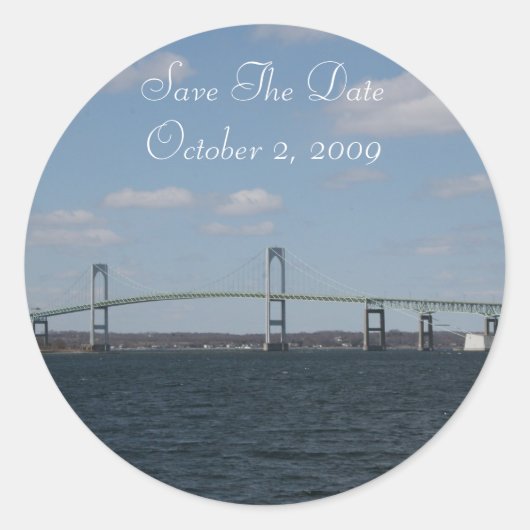 Sla de datum op, NEWPORT, RI Ronde Sticker (Voorkant)