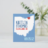 Sla de datum op -  - Ohio Save The Date (Staand voorkant)