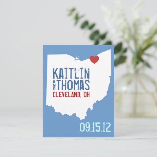 Sla de datum op -  - Ohio Save The Date (Staand voorkant)