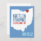 Sla de datum op -  - Ohio Save The Date (Voorkant / Achterkant)