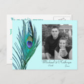 Sla de datum op - Peacock #2 Aankondigingskaart (Voorkant / Achterkant)