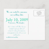 Sla de datum op - Peacock #2 Aankondigingskaart (Achterkant)