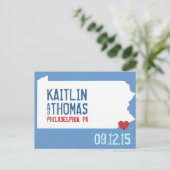 Sla de datum op -  - Pennsylvania Aankondigingskaart (Staand voorkant)